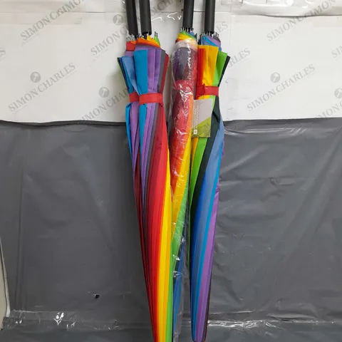 LOT OF 4 MOUNTAIN WAREHOUSE LARGE RAINBOW UMBRELLA 
