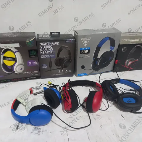 7 ASSORTED GAMING HEADSETS