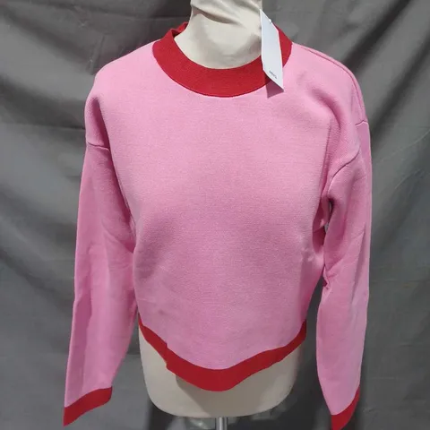 MNG SWEATER IN PINK/RED SIZE S