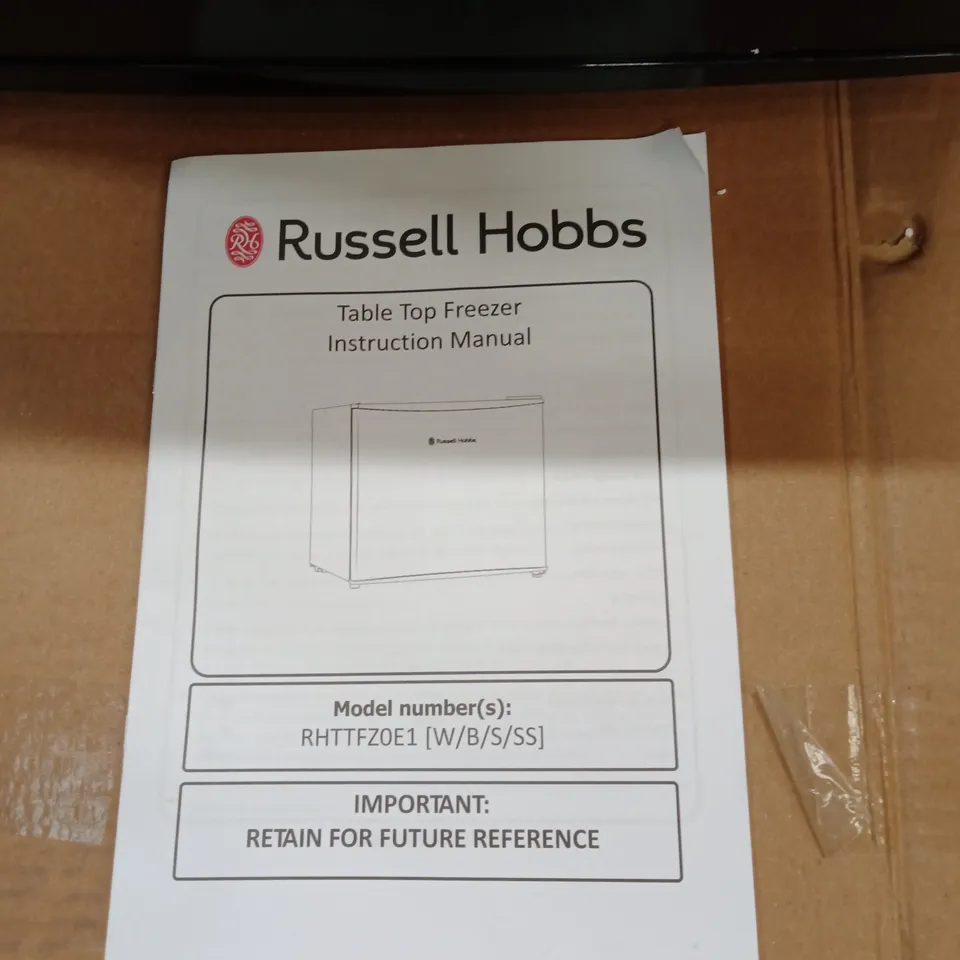 RUSSELL HOBBS TABLE TOP FREEZER – BLACK (TABLETOP APPLIANCE) (RHTTFZ0E1)