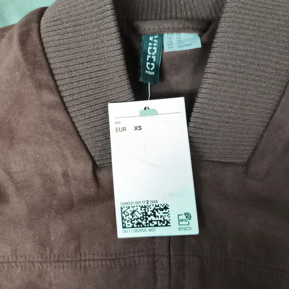 DIVIDED BY H&M BROWN BOMBER JACKET, WOMEN'S EU XS