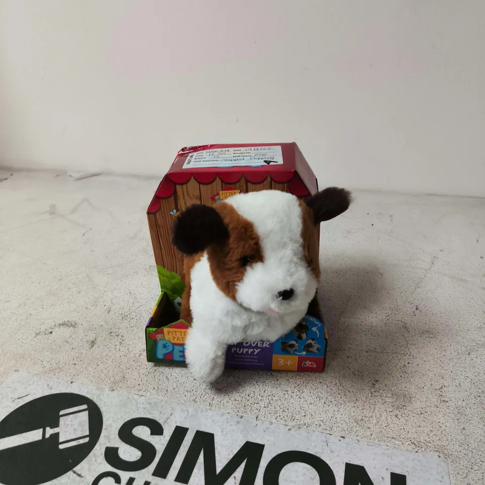 PLUSH DOG TOY IN CARDBOARD BOX PACKAGING 