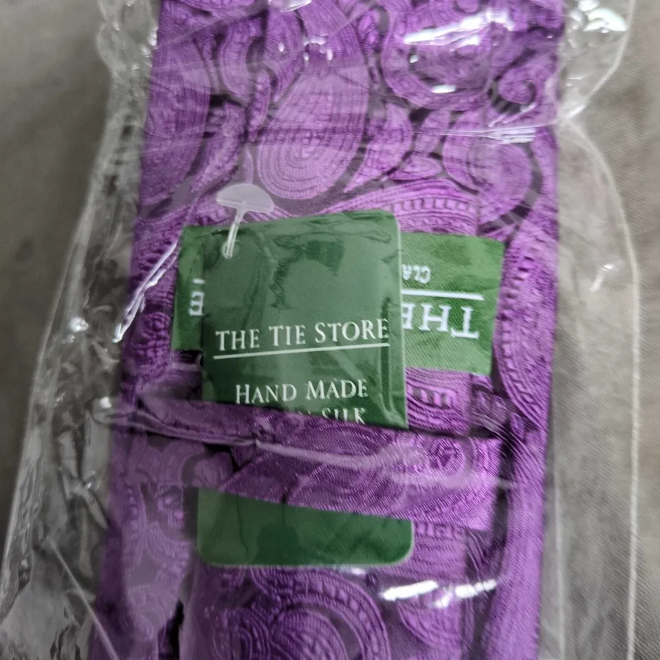 PURPLE PAISLEY SILK TIE — THE TIE STORE HAND MADE SILK