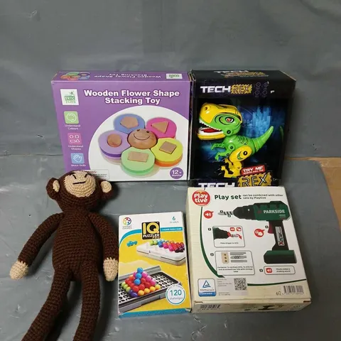 APPROXIMATELY 20 ASSORTED TOYS & GAMES TO INCLUDE TECH RE TOY, PARKSIDE DRILL TOY, IQ PUZZLER PRO, ETC