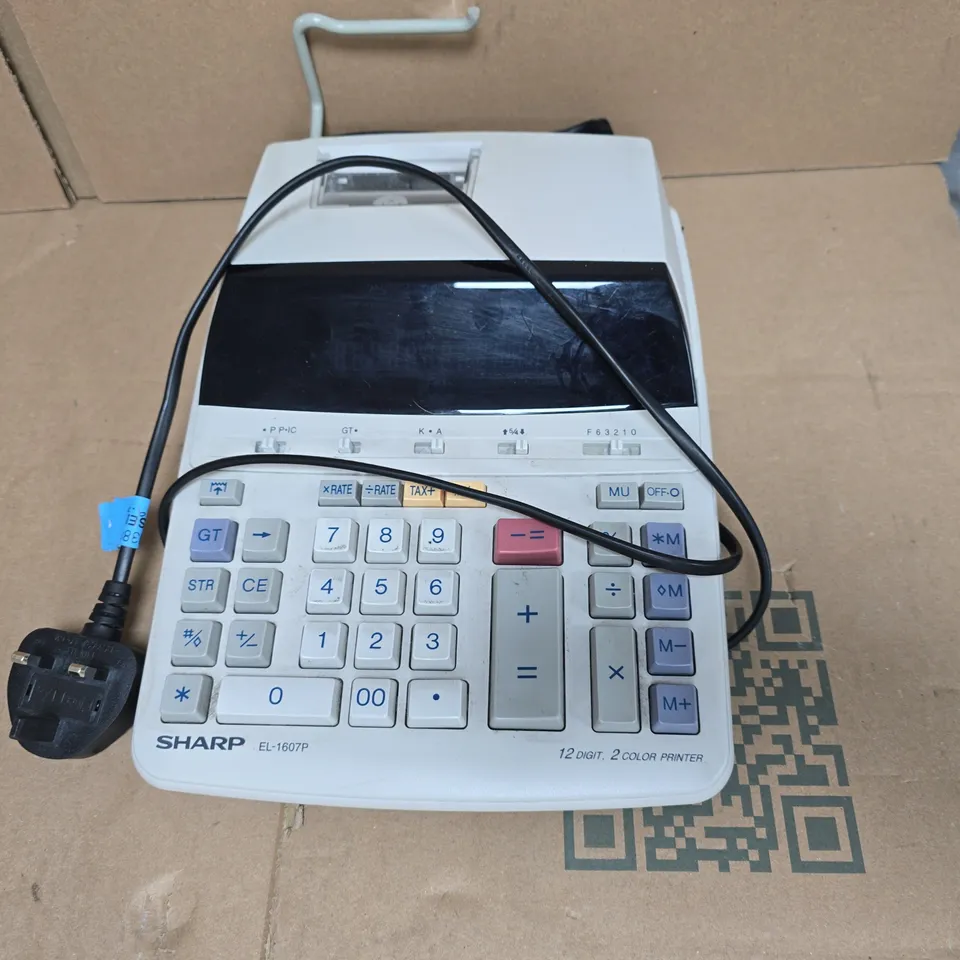 SHARP EL-1607P 12-DIGIT PRINTING CALCULATOR