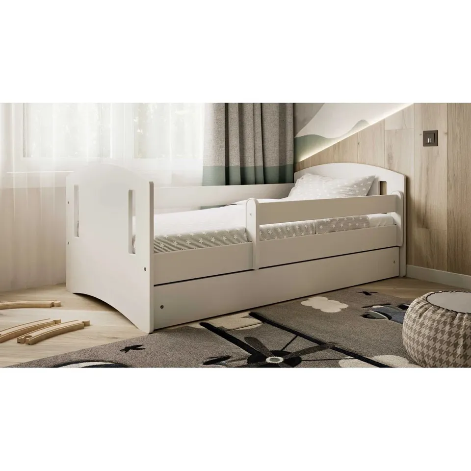 BOXED HERMES DRAWER CONVERTIBLE BED AND MATTRESS (2 BOXES)