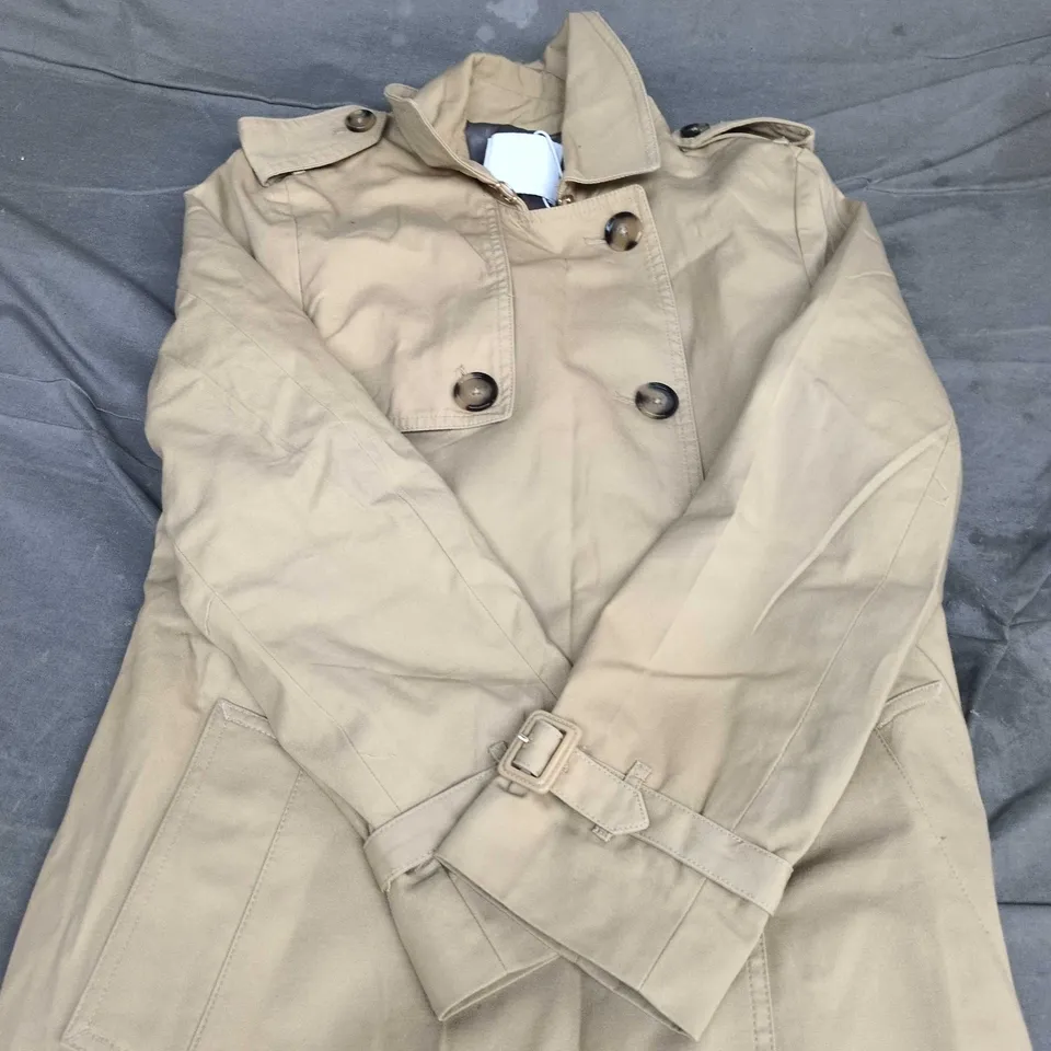 MANGO MNG WOMEN'S BEIGE TRENCH COAT – XS (UK 6 / EU XS / US XS)