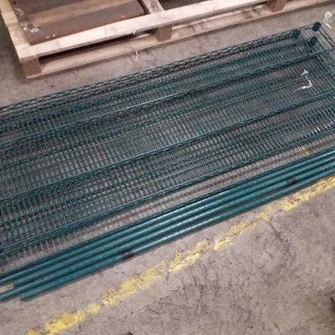 3-TIER GREEN METAL SHELF