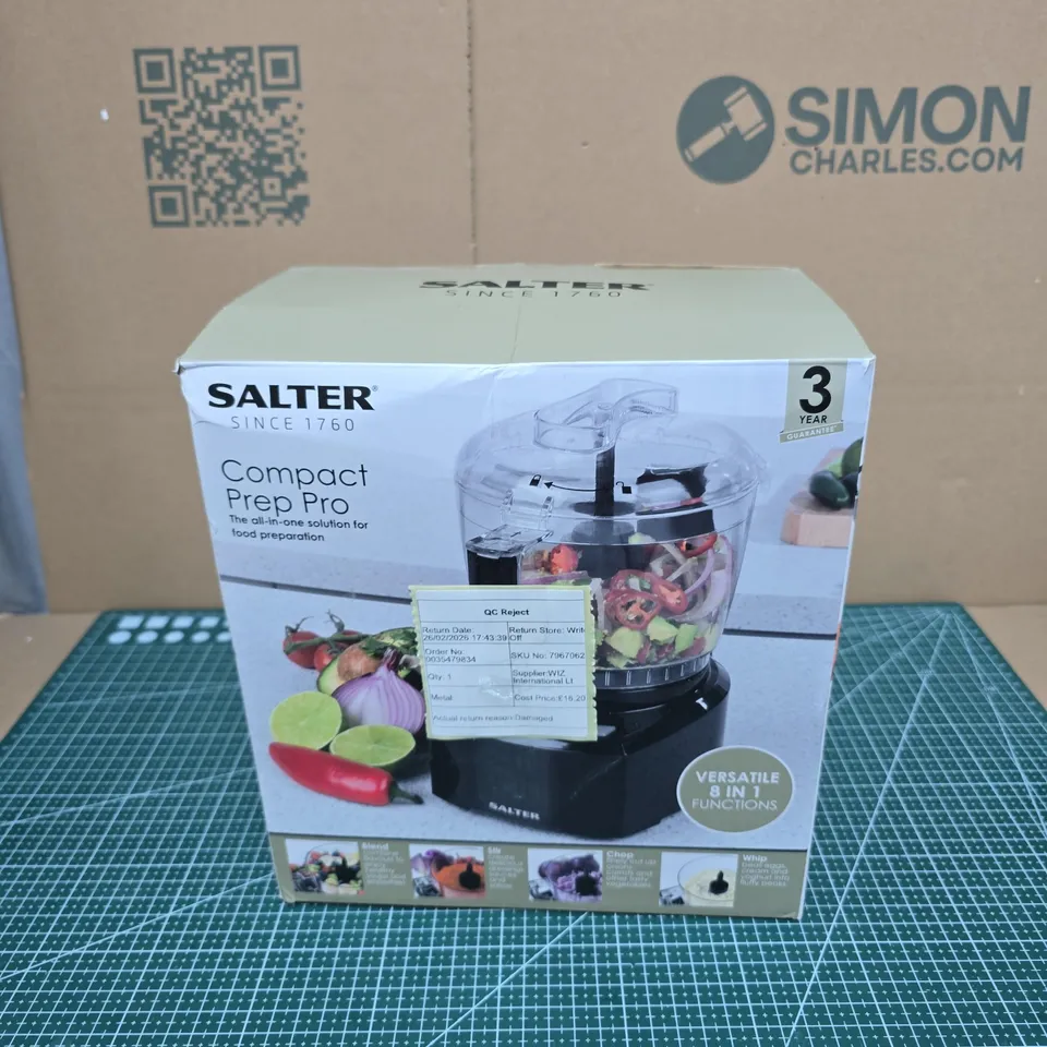 SALTER COMPACT PREP PRO FOOD PROCESSOR – BOXED