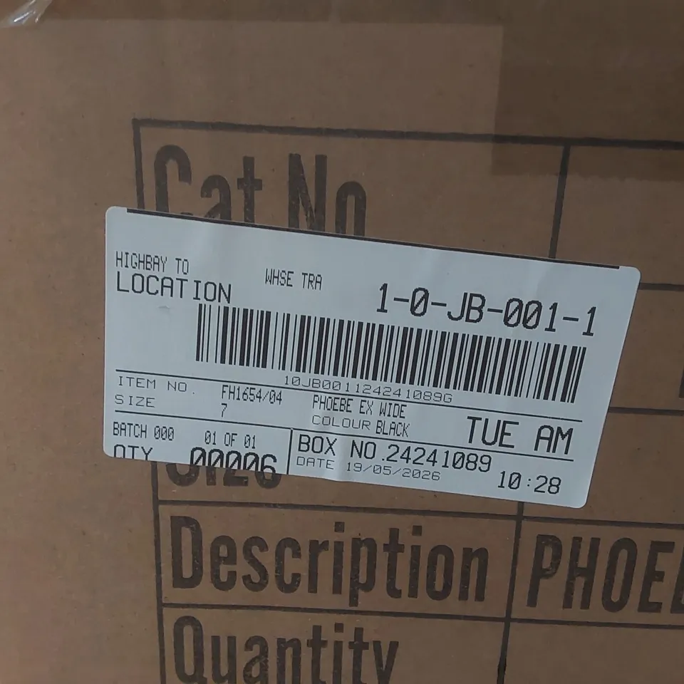 BOX CONTAINING APPROXIMATELY 6x BRAND NEW SIMPLY BE BLACK PHOEBE EXTRA WIDE SANDALS