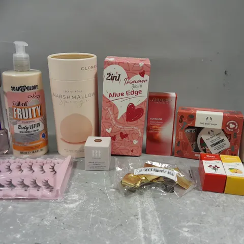 12 ASSORTED BEAUTY PRODUCTS TO INCLUDE LISTERINE MOUTH WASH, SOAP & GLORY BODY WASH, AVEENO LOTION, ETC 