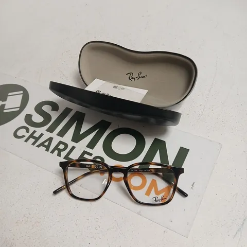RAY-BAN EYEGLASSES TORTOISOEHHELL FRAME WITH HARD CASE