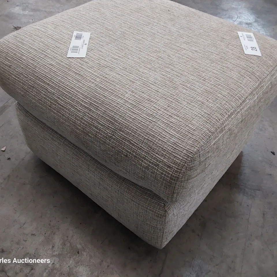 QUALITY BRITISH DESIGNER G PLAN HOLMES FOOTSTOOL FARROW HAZE FABRIC 