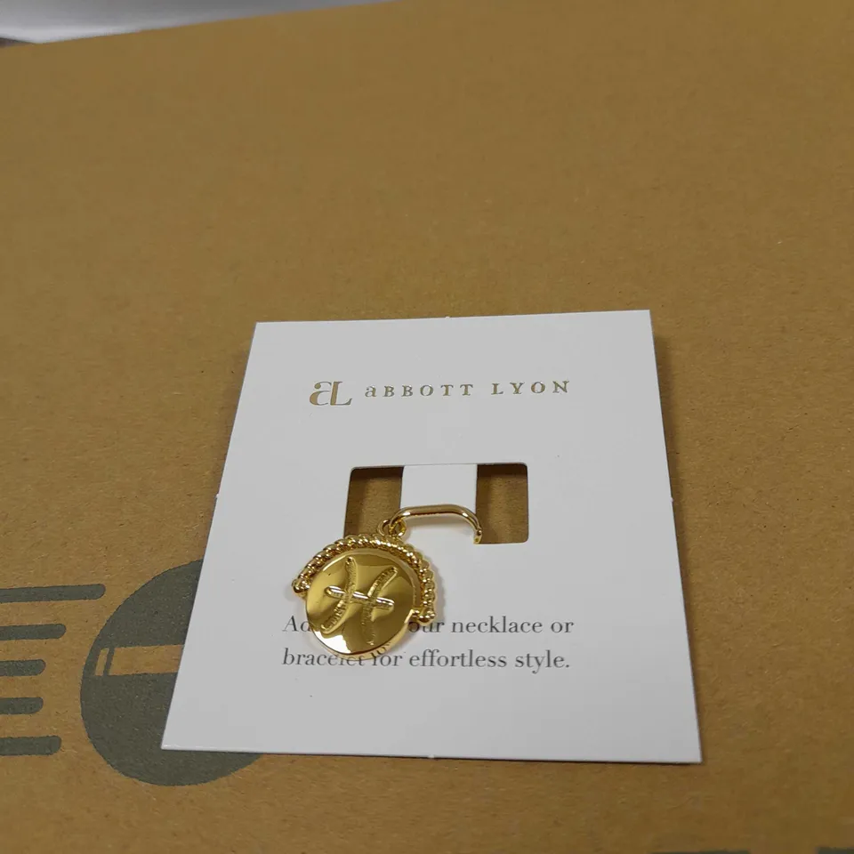 ABBOTT LYON GOLD EFFECT COIN PENDANT 