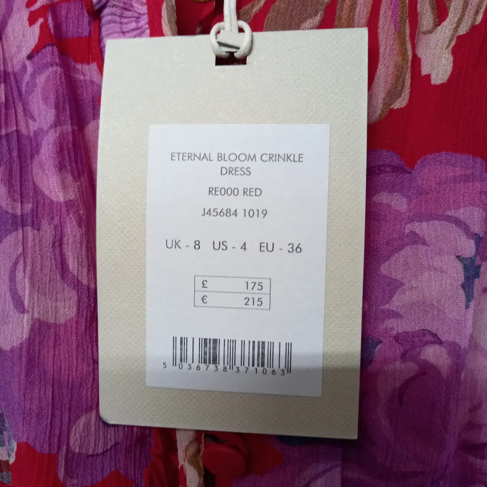 JIGSAW ETERNAL BLOOM CRINKLE DRESS - UK 8