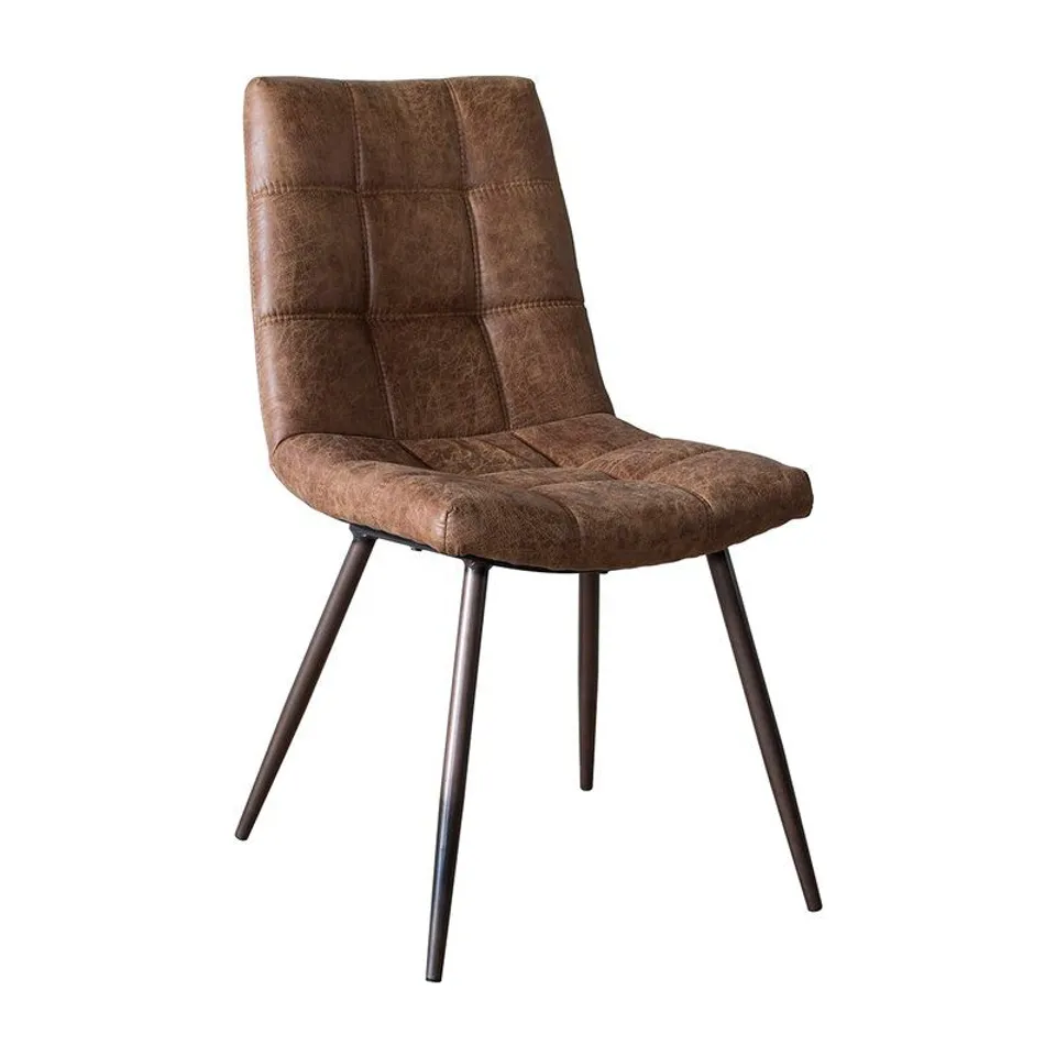 AIR OF GLENLOFT UPHOLSTERED DINING CHAIRS- BROWN