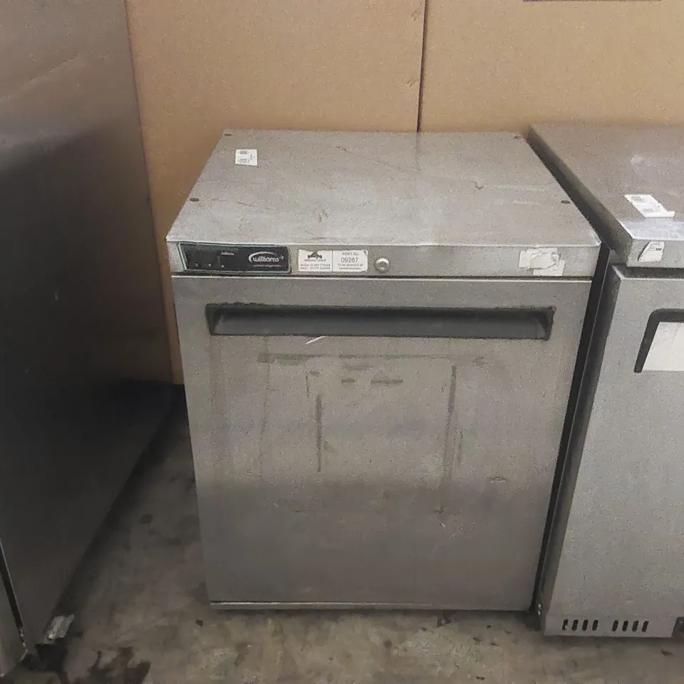 WILLIAMS AMBER HA135-SA 135 LTR UNDERCOUNTER SINGLE DOOR STAINLESS STEEL FRIDGE