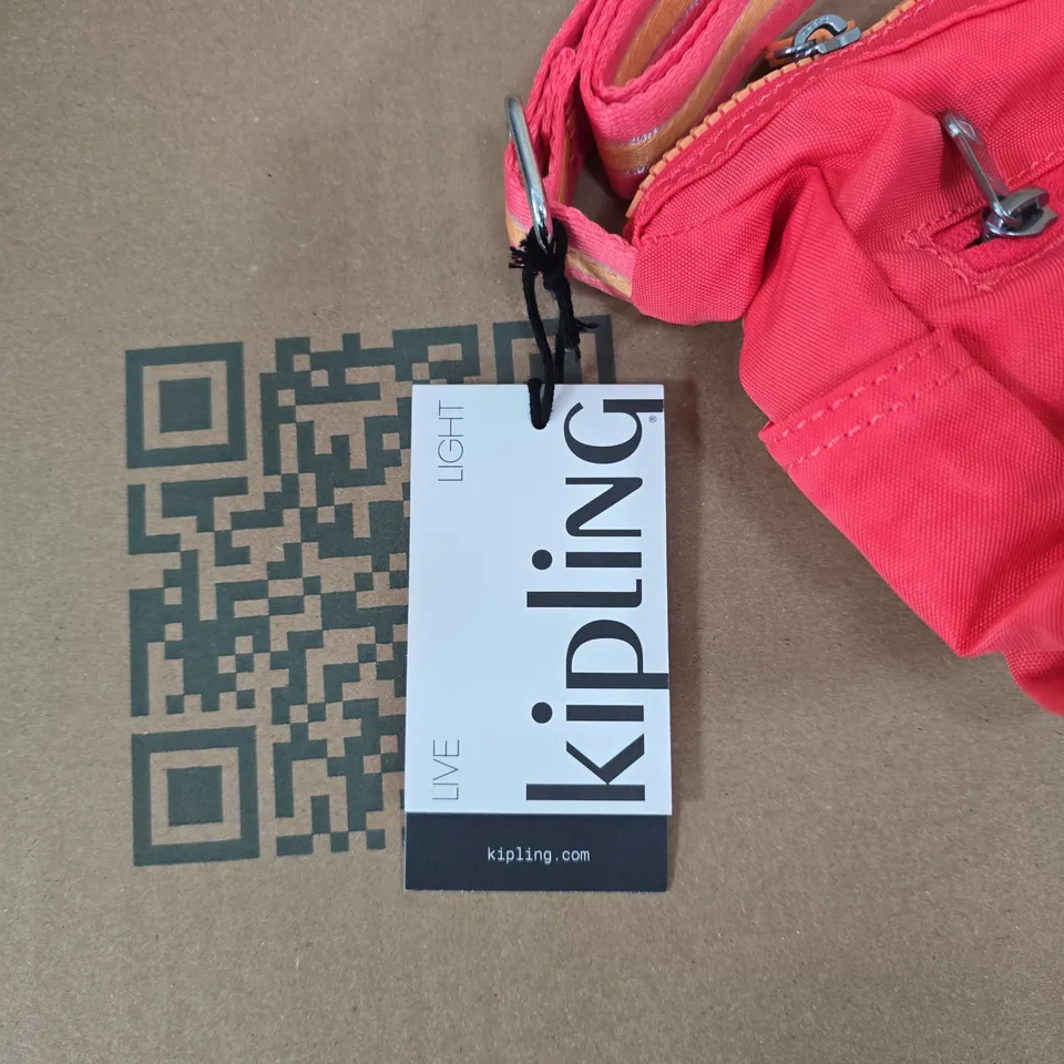 KIPLING CROSSBODY BAG – PINK WITH MONKEY CHARM 