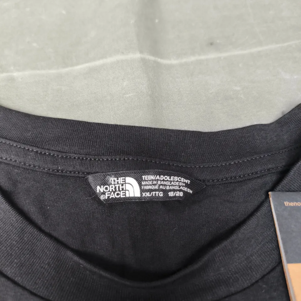 THE NORTH FACE TEEN/ADOLESCENT T-SHIRT – BLACK, UK 18-20 (XXL/TG 18/20)