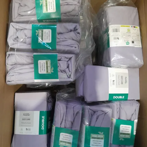APPROXIMATELY 20 GEORGE HOME EASY CARE DOUBLE FITTED SHEETS IN LILAC