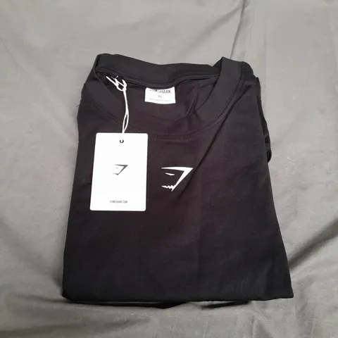 GYMSHARK FRACTION OVERSIZED BLACK T-SHIRT - XL