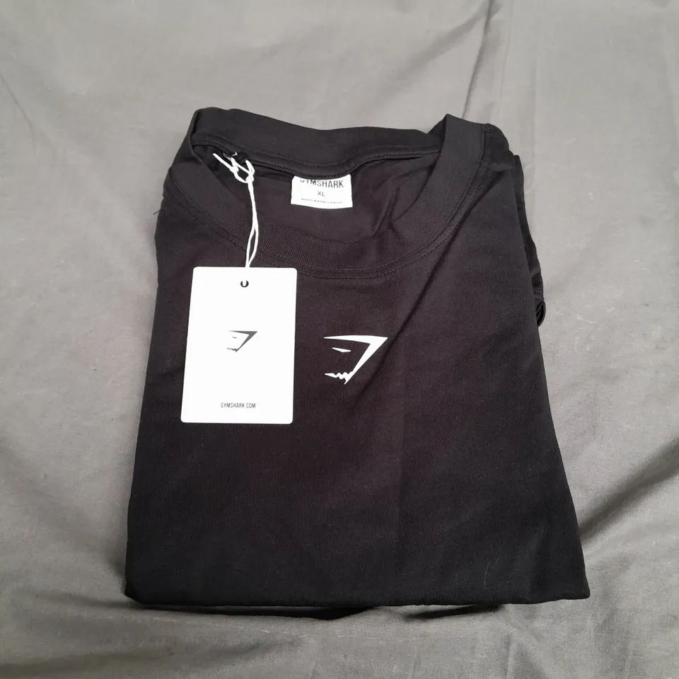 GYMSHARK FRACTION OVERSIZED BLACK T-SHIRT - XL