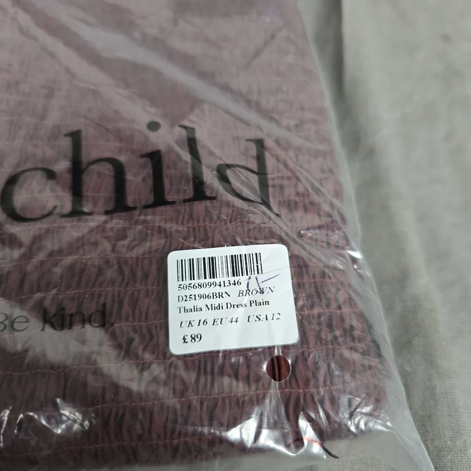 BAGGED NOBODY'S CHILD THALIA MIDI DRESS – PLAIN, UK16