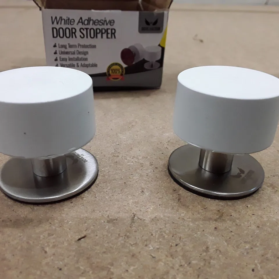 BOXED STAINLESS STEEL FLOOR FIXED STOP (SET OF 2)