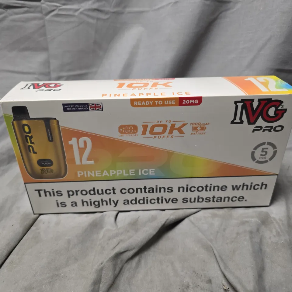 BOXED AND SEALED IVG PRO VAPE KIT MULTIPACK – PINEAPPLE ICE – 5 PCS