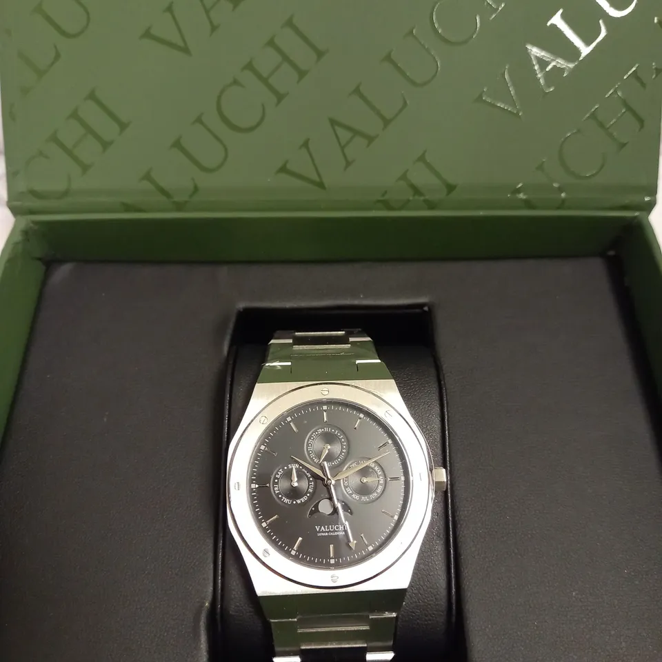 VALUCHI TRIPLE DIAL CHROMO WATCH WITH BRACELET STYLE STRAP
