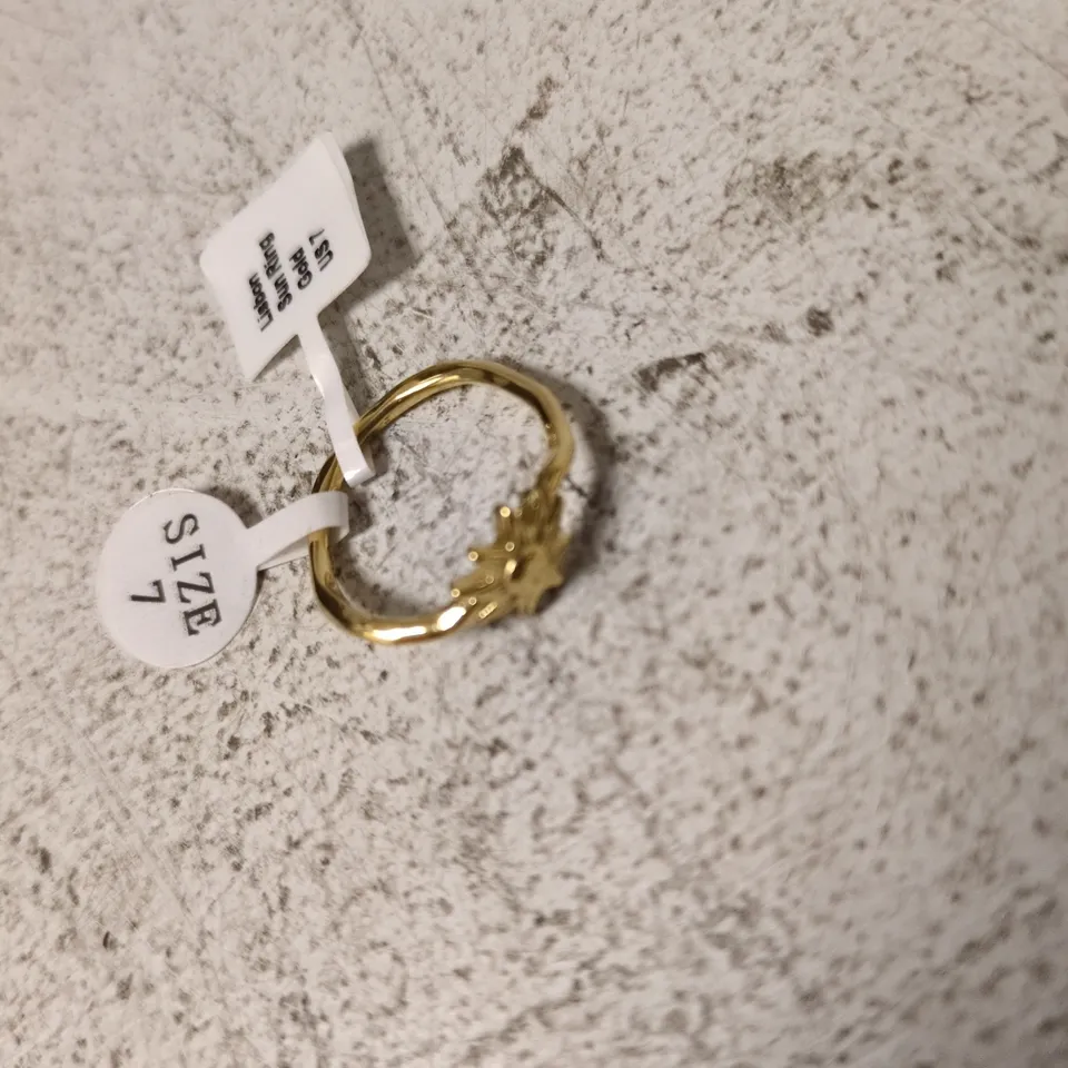 BOHO MOON GOLD-TONE RING, UK SIZE 7 (SIZE 7)