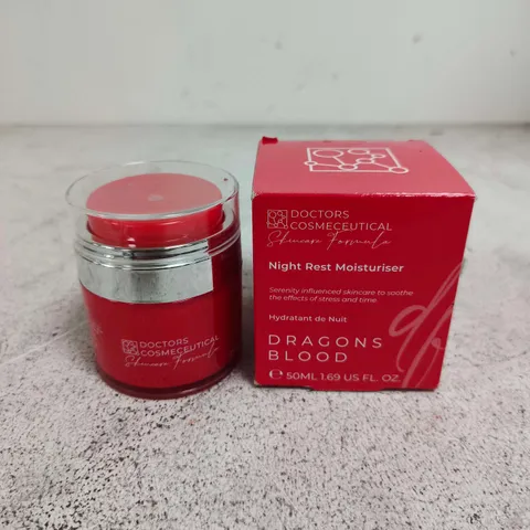 DOCTORS COSMECEUTICAL DRAGONS BLOOD NIGHT REST MOISTURISER – 50ML