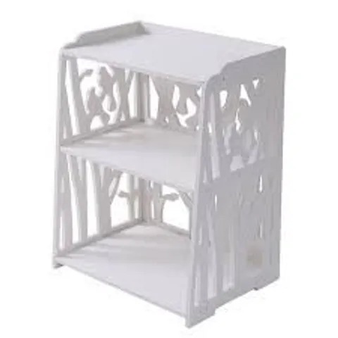 BOXED MODERN MDF BEDSIDE TABLE WITH 2 DRAWERS