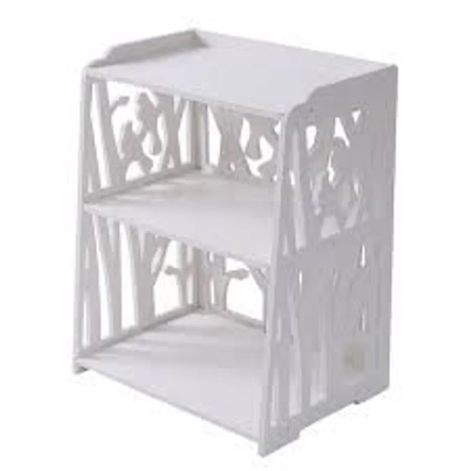 BOXED MODERN MDF BEDSIDE TABLE WITH 2 DRAWERS