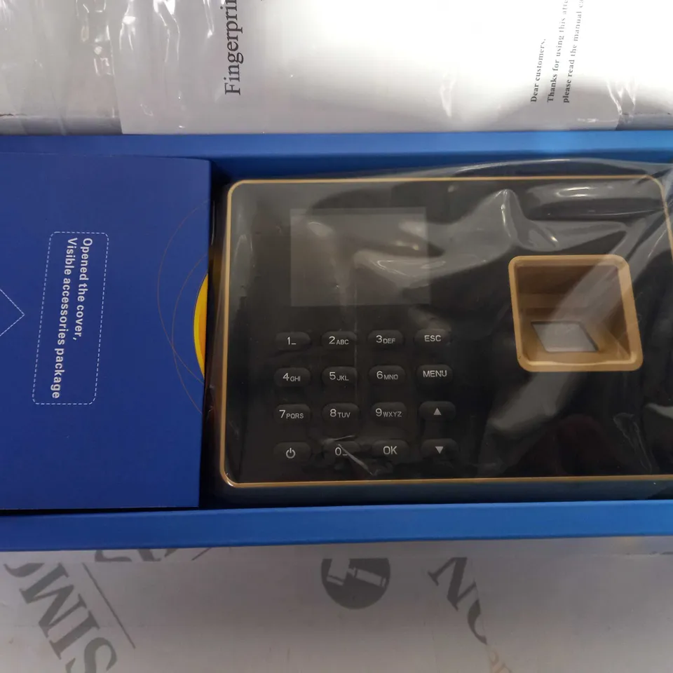 BOXED STANDALONE FINGERPRINT TIME CLOCK 
