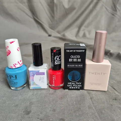 APPROXIMATELY 20 BOTTLES OF NAIL VARNISH TO INCLUDE OPI, RIMMEL AND TWENTY