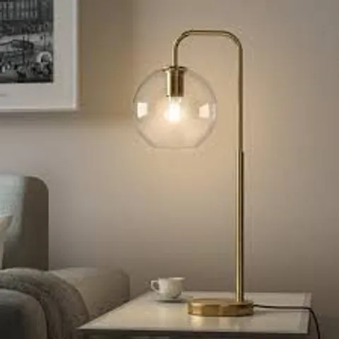 BOXED MONTANDON CONTEMPORARY ARC ARM METAL TABLE LAMP