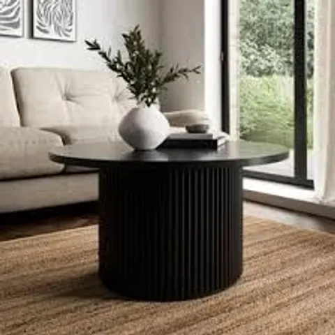 BOXED AMARI ROUND COFFEE TABLE - BLACK (1 BOX)