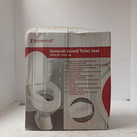 HOMECRAFT SAVANNAH RAISED TOILET SEAT – 10CM (4”) WITH LID