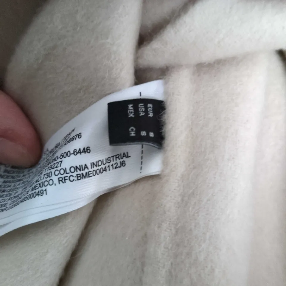 MASSIMO DUTTI BEIGE WOOL-BLEND COAT – WOMEN'S – SIZE S