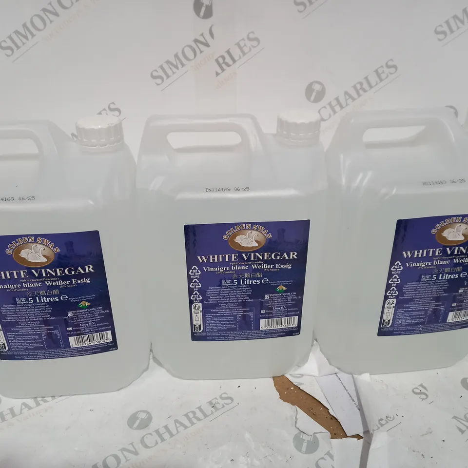 3 X GOLDEN SWAN WHITE VINEGAR - COLLECTION ONLY 