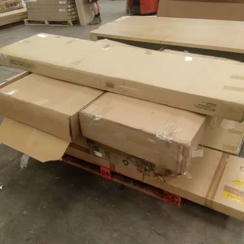 PALLET OF ASSORTED INCOMPLETE DESIGNER FURNITURE PARTS AND PIECES