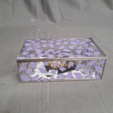 BOXED GLASS JEWELRY STORAGE BOX