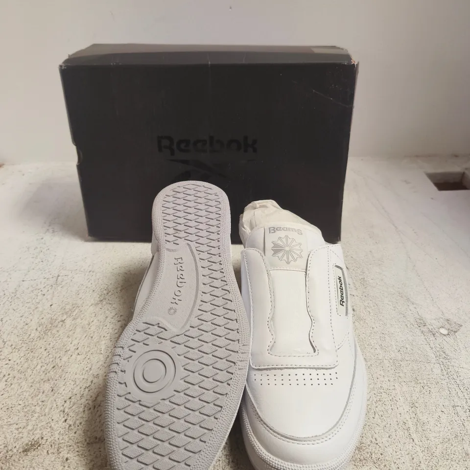 REEBOK CLUB C LACELESS MULE – UNISEX, UK 7.5 (US 8.5), WHITE
