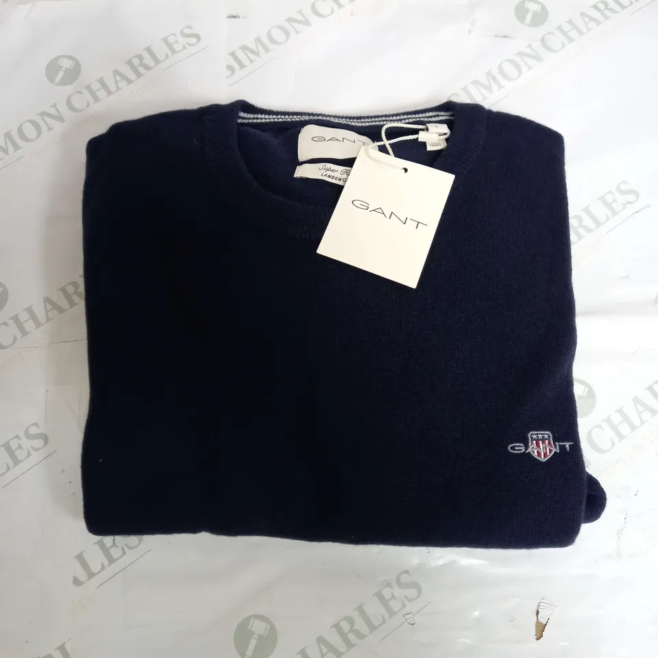 GANT SUPERFINE LAMBS WOOL CREW NECK - LARGE