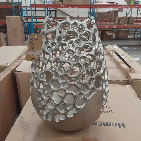 BOXED ESME NICKEL CANDLE HOLDER