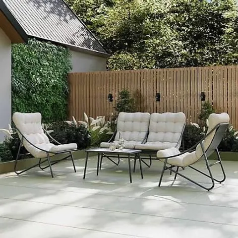 BOXED PORTO 4 SEATER LOUNGE SET GARDEN OUTDOOR