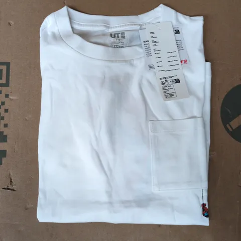 UNIQLO KID'S MARVEL SPIDER-MAN T-SHIRT IN WHITE SIZE 9-10