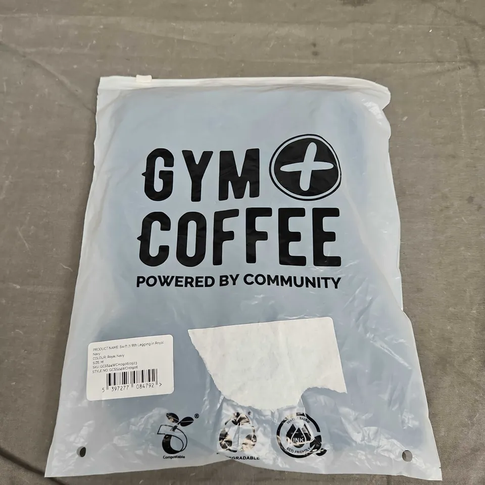 BAGGED GYM+COFFEE SWIFT 7/8TH LEGGINGS - ROYAL NAVY - SIZE M
