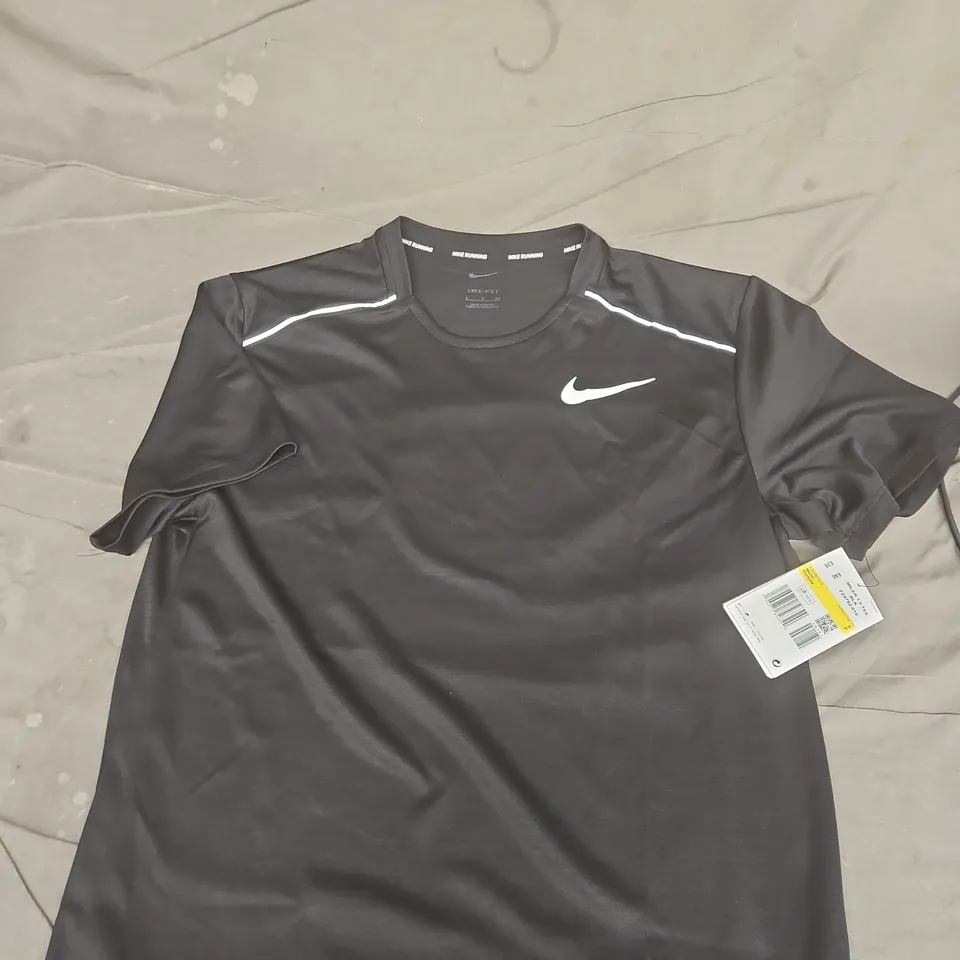 NIKE RUNNING DRI-FIT T-SHIRT - BLACK, UK SIZE L